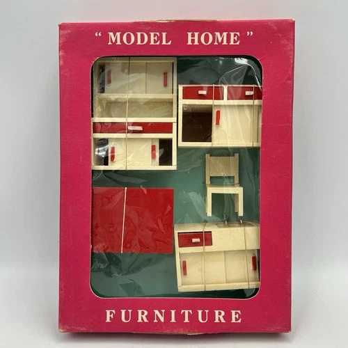 Vintage Dollhouse A. Barton Model Home KITCHEN furniture NEW in Box