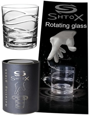 Roulette Spinning Glass, Whiskey/Scotch/Bourbon Crystal Tumbler, Barware/Glas...