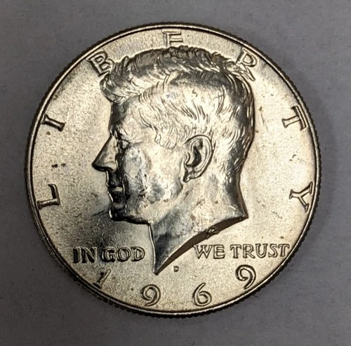 1969 D Kennedy Silver Half Dollar UNC