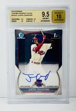 2023 Bowman Chrome Prospect 1st Auto Justin Crawford #CPA-JC BGS 9.5 Phillies
