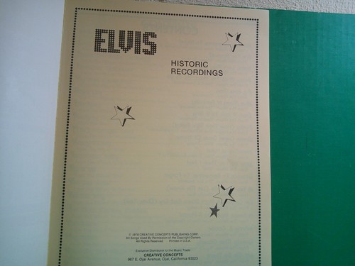 ELVIS Piano Music Book with 36 of his Historic Recordings with Notes & Words - Picture 3 of 8