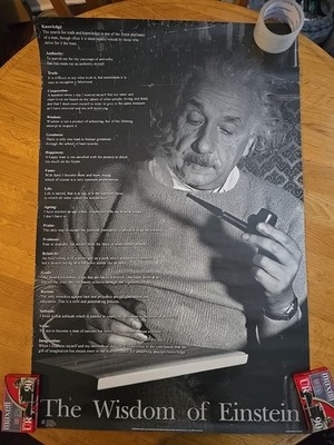 The Wisdom Of Einstein Vintage Poster From 2003. Rare Pretty Good Shape.