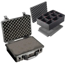Pelican 1500 Watertight Hard Case with Foam Insert, Bundle with TrekPak Foam Ins