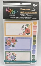 New Happy Planner Big Sticker Sheets 650 Pcs Garden Joy Fits Disc Bound System 