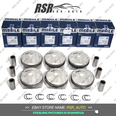 MAHLE Pistons Rings Set Φ82+0.5mm CR 11:1 6Pcs For BMW 523i 325i E93 E30 E83 F10