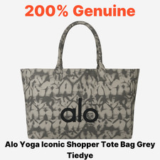 Alo Yoga Iconic Shopper Tote Bag Grey Tiedye