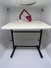 AMERICAN GIRL Tilting Drafting Table: Retired: 8" x 8": Red Desk Lamp: Doll Acc.