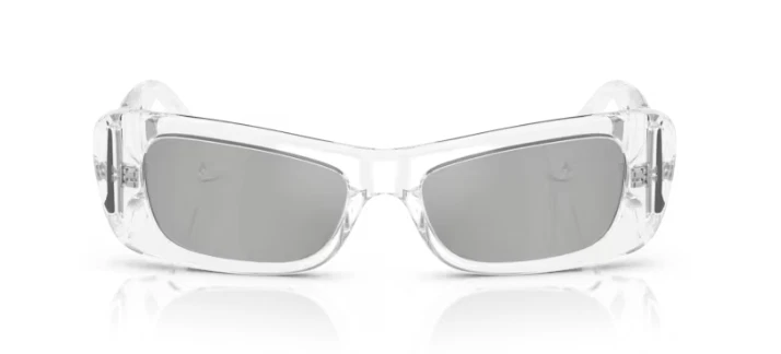 Gafas de sol para mujer Versace VE4481 148/8V cristal/espejo transparente plateadas 80 ojo de gato Foto 4 de 4