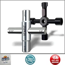 2PCS 4 Way Sillcock Water Key Heavy Duty Multifunction Steel Wrench for Faucet