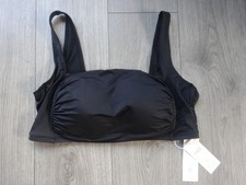 NEW -M&S MARKS & SPENCER BLACK SQUARE NECK STYLE BIKINI TOP UK SIZE 24