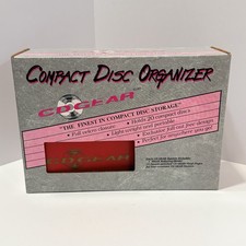 Vintage 90s CD Gear Compact Disc Organizer Storage Case Holds 20 Discs Red