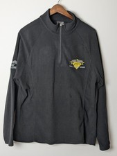 Del Mar Race Track Fleece Pullover Black 1/4 Zip Medium