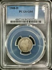 1908 D Barber Dime - PCGS G4 - Nice Wholesome Certified Coin