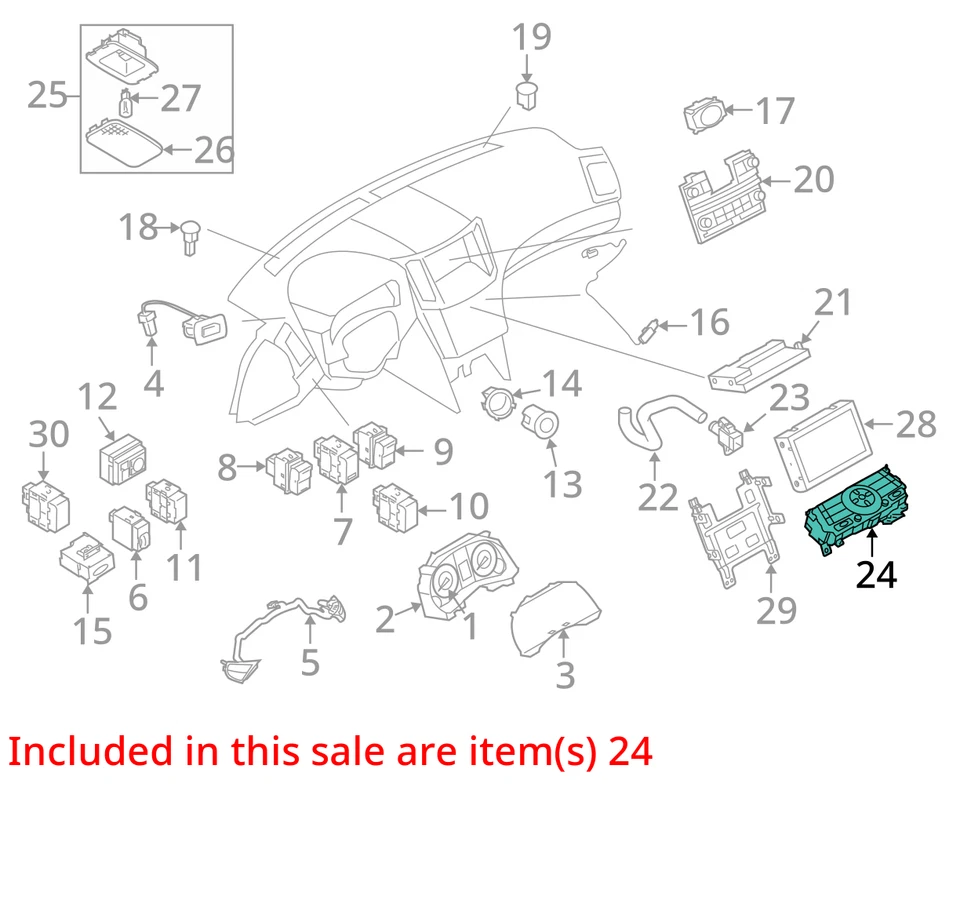 Temperature Control Without Navigation System Fits 14-17 INFINITI QX70 3971255 - Изображение 3 из 4