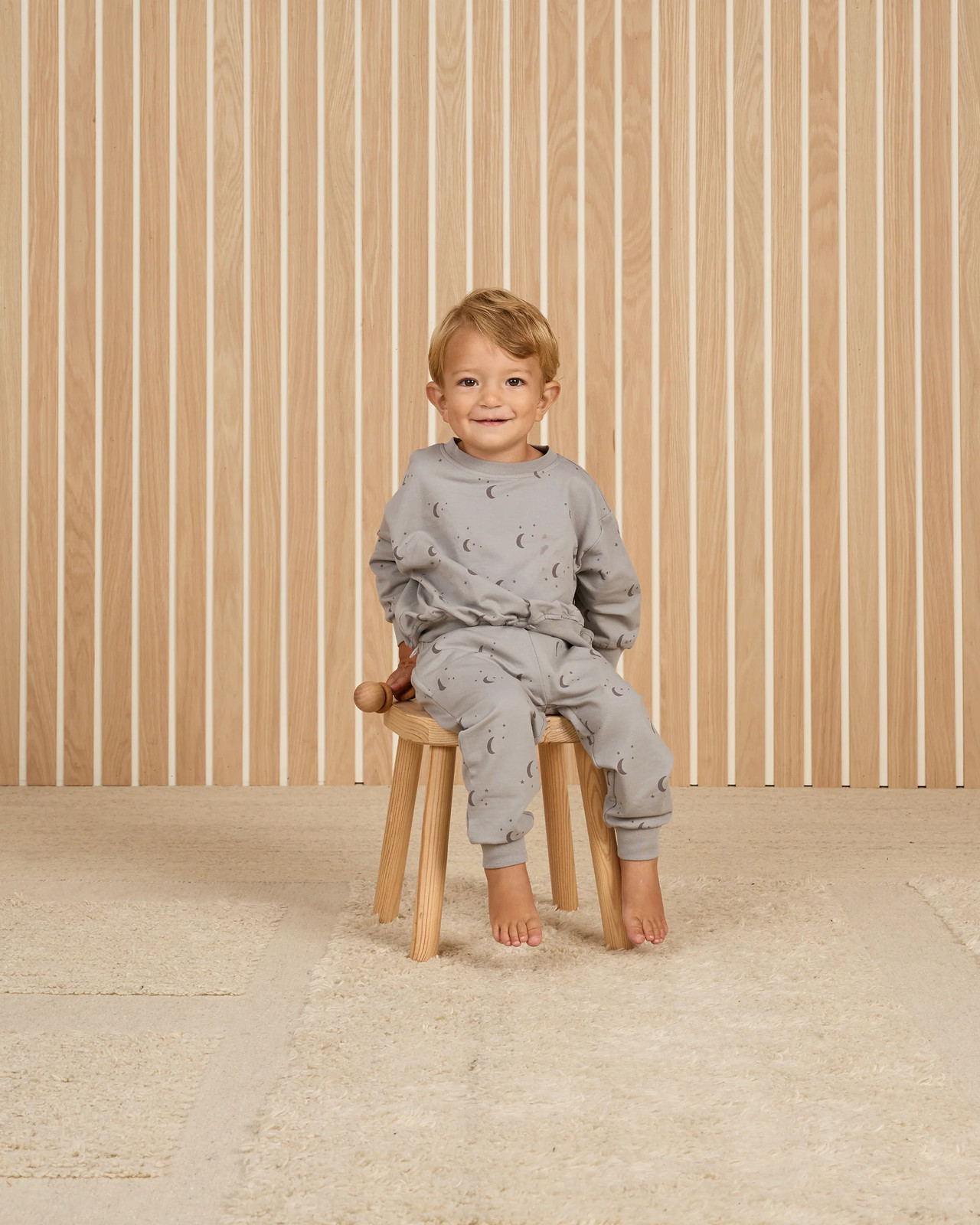 Quincy Mae Relaxed Sweatpant Moons Baby Bottoms 0-3 Months Soft Cozy Pants