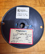 Premier 24 AWG Solid Copper 2-Conductor 1000ft Blue/White Comm Wire 314011