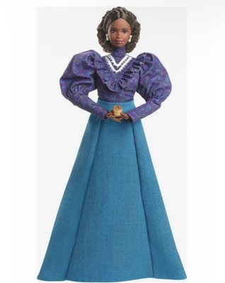 Barbie Inspiring Women Madam C.J. Walker Collectible Doll with Floral Blouse 