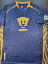 Rhinox Pumas Soccer Jersey T Shirt Mens LARGE Navy Blue 