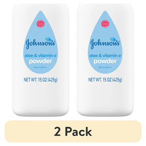 (2 pack) Johnson's Cornstarch Unisex Powder for Baby and Toddler with Aloe,15 oz