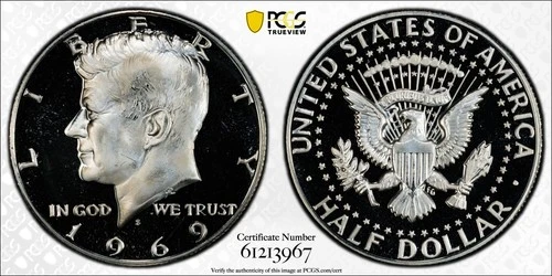 1969 S 50C Proof Kennedy Half Dollar PCGS PR 69 DCAM