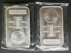 Two HM 1oz Silver Morgan Bars in Plastic