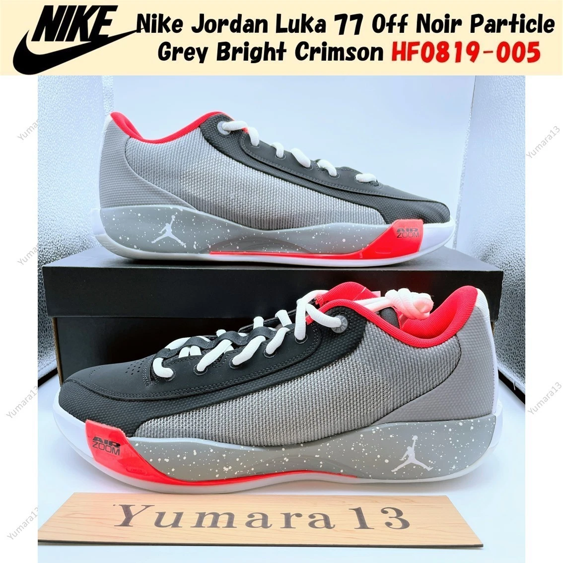 Jordan Luka .77 Off Noir/Particle Grey/Bright Crimson/White for