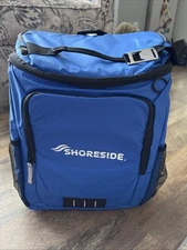 New Shoreside Insulated Backpack Cooler Lightweight Nylon Leak Proof Blue