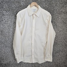 Banana Republic Shirt Mens Large 16-16.5 Button Up Slim Fit Yellow Long Sleeve