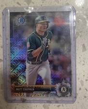 MATT CHAPMAN 2017 BOWMAN CHROME MEGA RC MOJO REFRACTOR #BCP110 ATHLETICS Oakland