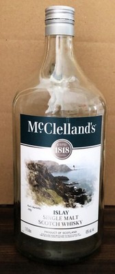 McClelland's Islay Single Malt Scotch Whisky Bottle Empty 1.75L