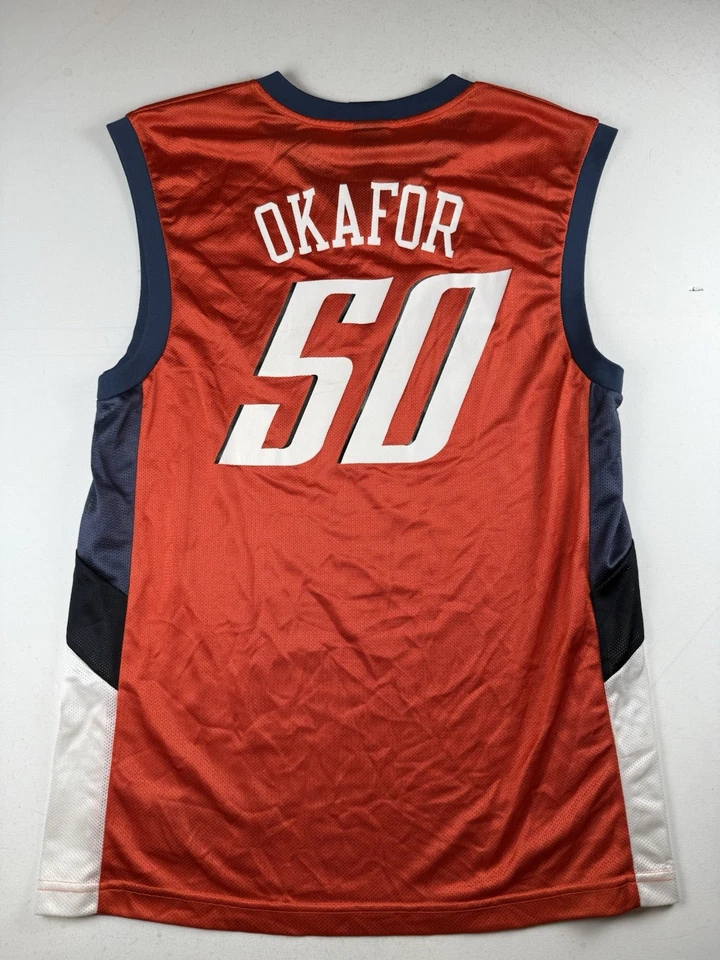 Camiseta deportiva vintage Reebok Charlotte Bobcats Emeka Okafor #50 NBA visitante para hombre talla M Foto 3 de 4