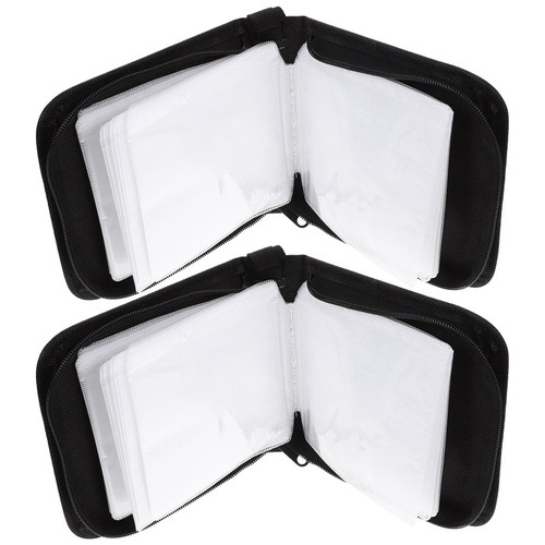 2 Pcs CD Storage Bag Portable Holder Dvd Organizer Travel Case for Car - Afbeelding 9 van 12
