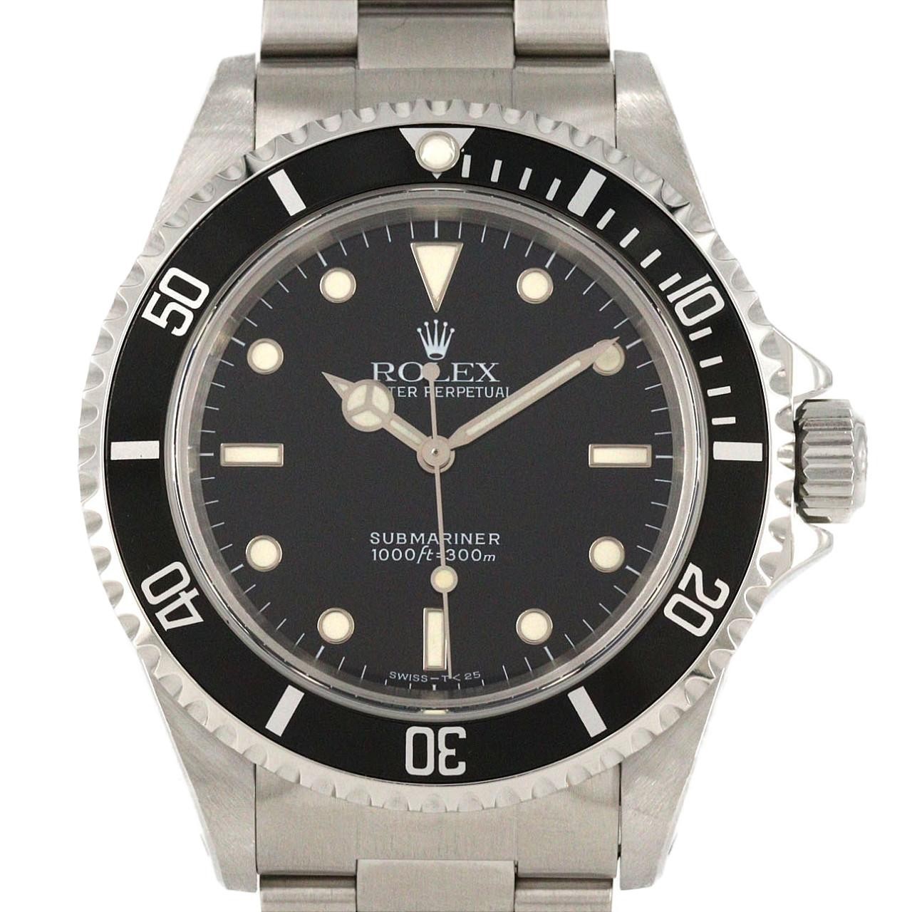 Authentic Rolex Submariner No Date 14060 Stainless Steel Mechanical Automati...