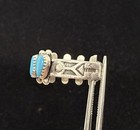 VNT Old Pawn Native American Sterling Silver Multi Turquoise Ring Size 6.25 — photo 4