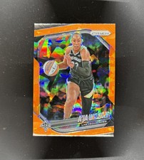 2025 Panini Prizm WNBA A'ja Wilson #76 Orange Cracked Ice Prizm Las Vegas Aces