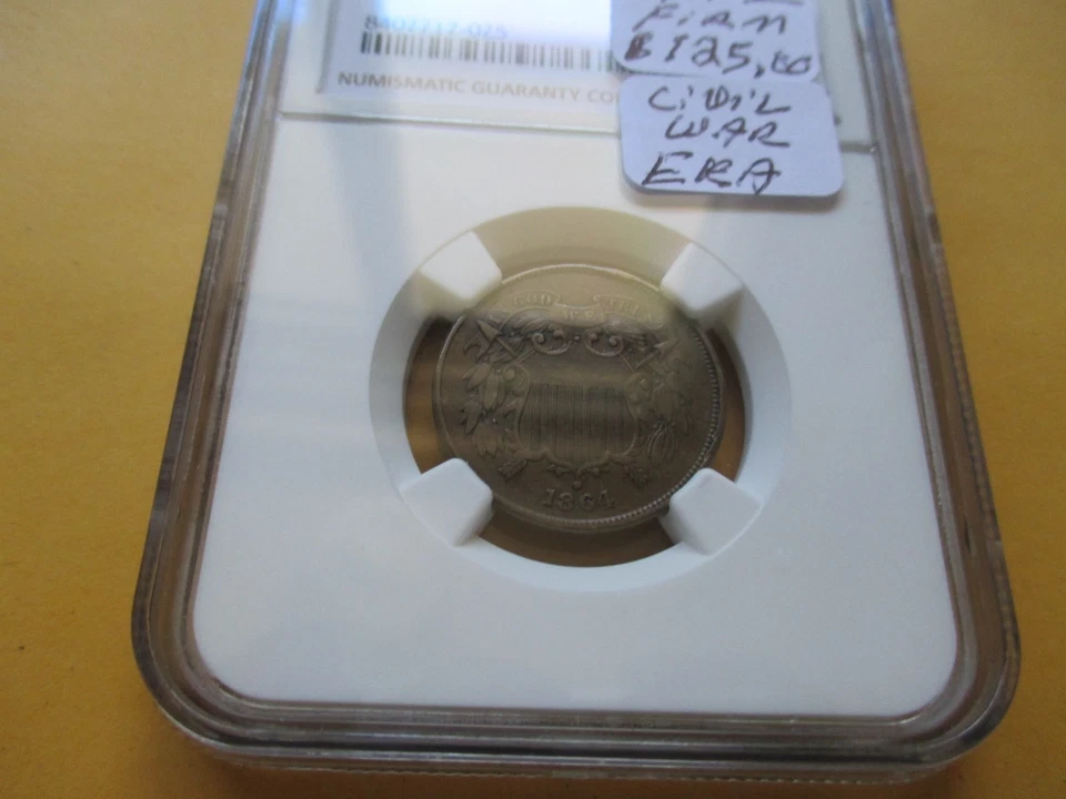 1864 2-CENT LARGE MOTTO, GRADED BY NGC XF 45 BN (CIVIL WAR ERA) - Image 4 of 4