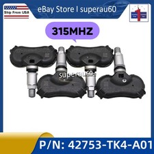 4pcs Tpms Tire Pressure Sensors For 2009-2014 Acura Tl 3.5l 3.7l 42753-tk4-a01