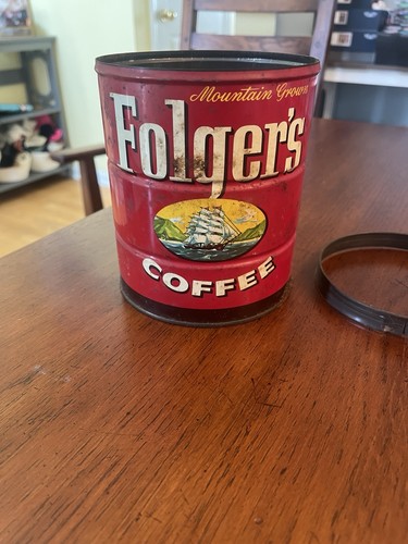 Vintage Folgers coffee can