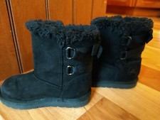 Airwalk Toddler Black Boots Size 7 faux fur