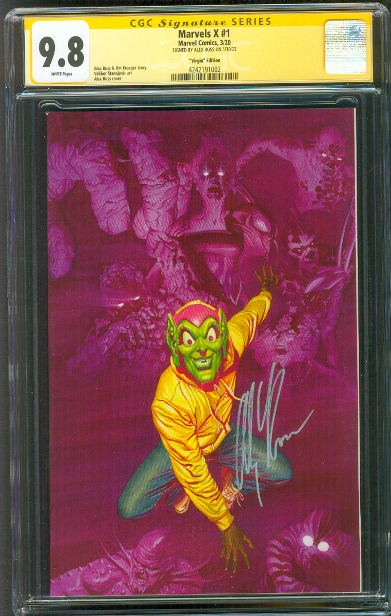Marvels X 1 CGC SS 9.8 Green Goblin Alex Ross 1:200 Virgin Variant