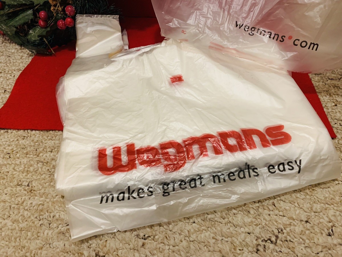 Lot of 50, Vintage Wegmans Plastic Shopping Food Bags- BRAND NEW  DISCONTINUED!