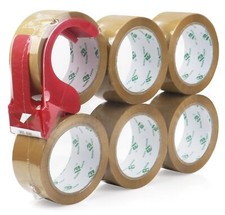 Tan Packing Tape Refills Brown Packing Tape With Dispenser For Shipping Moving A