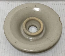 Antique BUTTER CHURN CROCK 6.25" LID - Primitive SOUTHERN Estate Stoneware #2