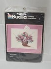 Bucilla Counted Cross Stitch Kit #40344 Garden Flowers Basket Nip Quick Shipping