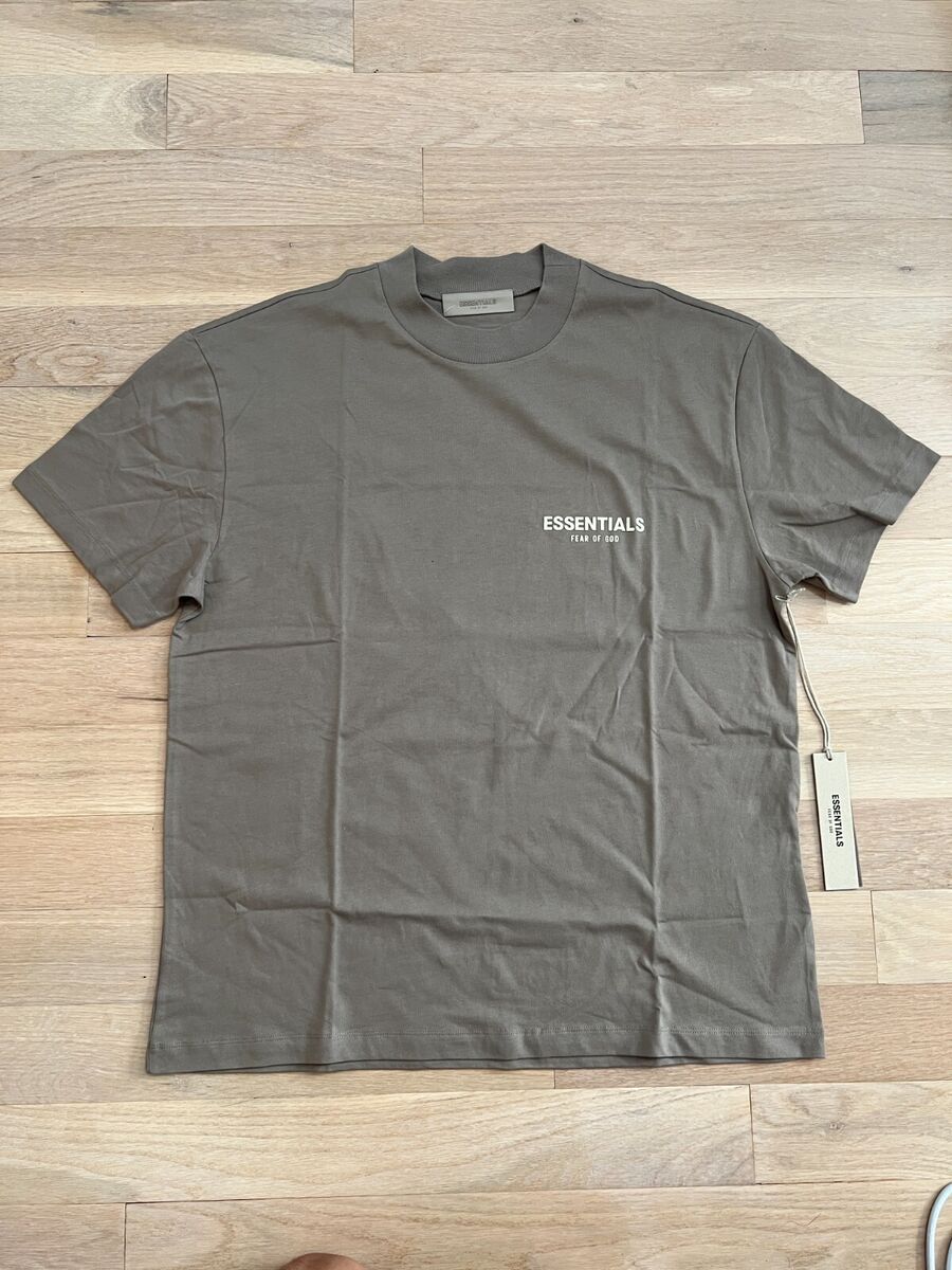 NEW Fear of God Essentials T-shirt SS22 Men Brown Desert Taupe Size S-XXL
