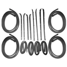 Sweep Belt Glass Run Channel & Door Seal 16Pc Kit 81-86 GMC Chevy PU, Suburban