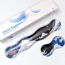 Ergonomic Silicone Gel Keyboard and Mouse Wrist Rest Set   Clear Wrist Rest f...