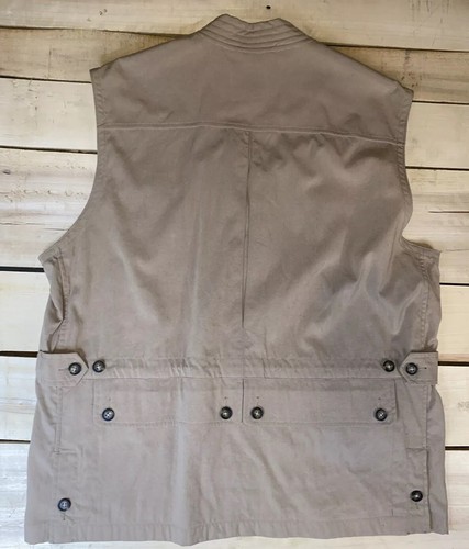 Lands End Mens’ Vest Fishing Utility Angler Khaki Outdoor Safari Hunting Size XL - Picture 6 of 7