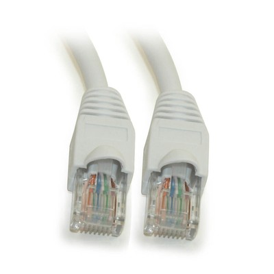 4ft Cat5E Ethernet RJ45 Patch Cable  Stranded  Snagless Booted  WHITE
