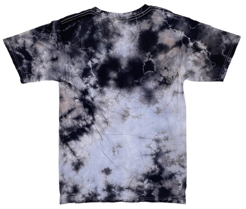 Poison Men's Officially Licensed Skull Tie Dye Heavy Metal Rock Tee T-Shirt - 第 2/2 張圖片